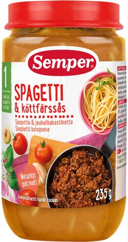 Semper Spaghetti bolognese 235g 1 year